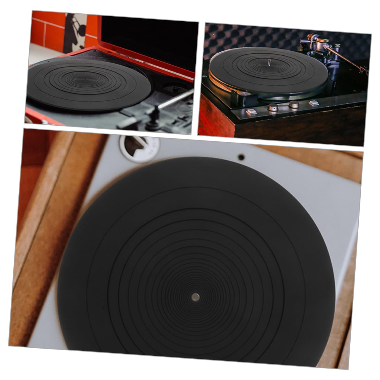 2 Stück Silikon Plattenspielermatten als Vinyl Slipmat für Plattenteller