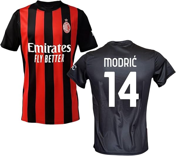 Maglia Milan Luka Modric 14 Replica Autorizzata 2025-2026 Bambino (Taglie-Anni 4 6 8 10 12) Adulto (S M L XL XXL) - 1