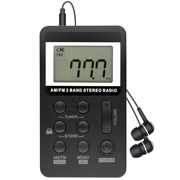 Buy VR robot Pocket AM FM Radio, Personal Portable Digital Tuning ...