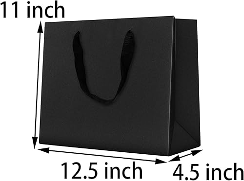 Miniatura 3 de Axe Sickle Bolsas Kraft de 12.5 x 11 x 4.5 pulgadas, bolsas de papel con asa, bolsas de envoltura al por menor para mercancía, boutique, bolsas de