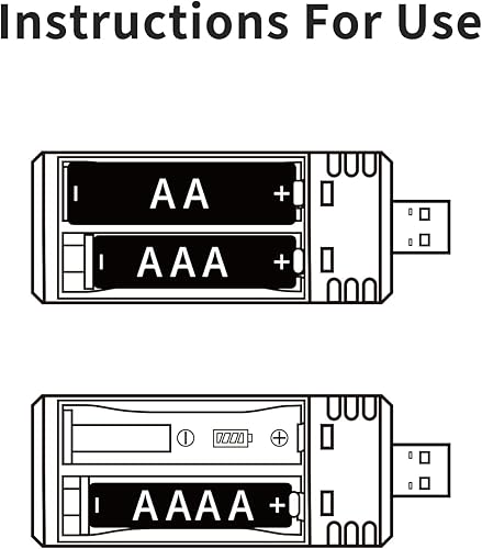 Miniatura 7 de POWEROWL Paquete de 4 baterías AAA recargables con cargador, alta capacidad baja autodescargador NiMH Triple A batería