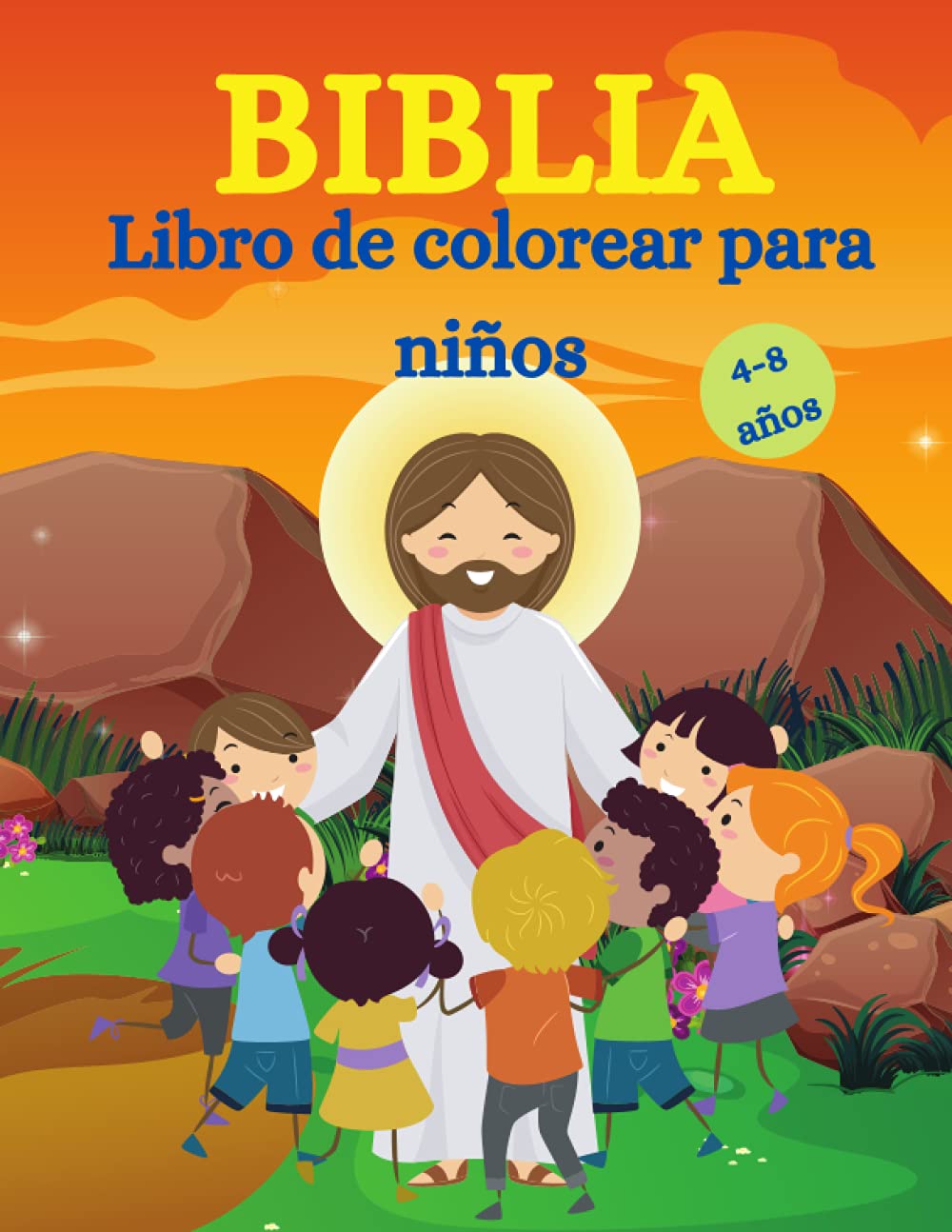 Biblia Libro para colorear para niños: Increíble libro para colorear para niños de 4 a 8 años | Escenas bíblicas para colorear | Páginas para colorear