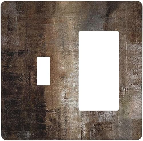 Miniatura 40 de Cubierta de Interruptor de Luz de Palanca de 1 Gang con Estampado de Bosque de Pinos Rústico Campestre, Cabaña Lodge Granero Bosque Forestal de