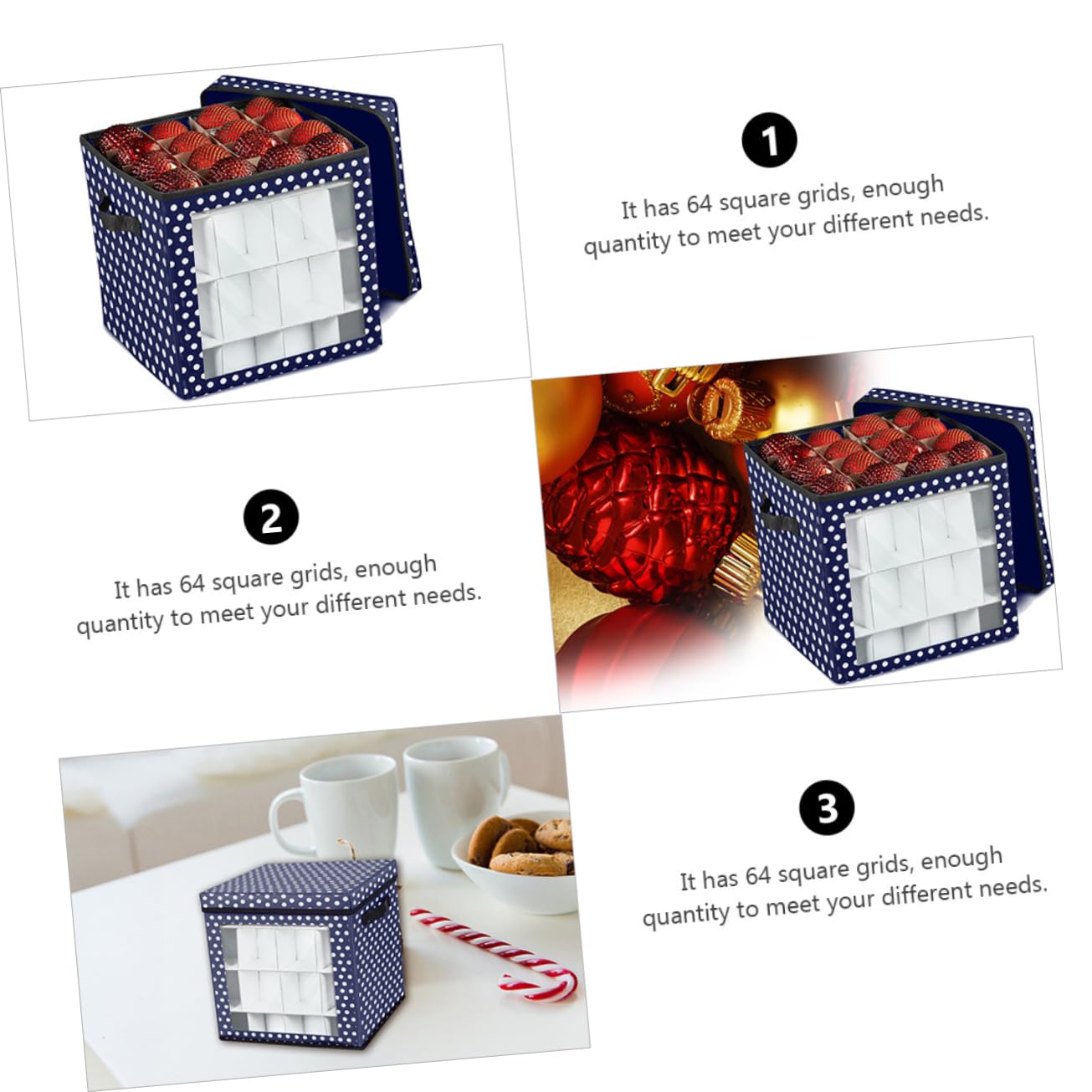 IMIKEYA 2Er-Box für Weihnachtskugeln Weihnachtsgeschenkbox Weihnachts- weihnachtskugeln aufbewahrung boxen christmas decoration storage box Oxford-Stoff
