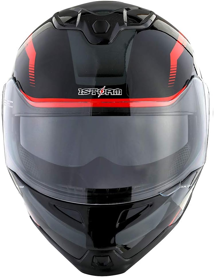 1Storm Motorcycle Street Bike Modular/Flip up Dual Visor Sun Shield Full Face Helmet
