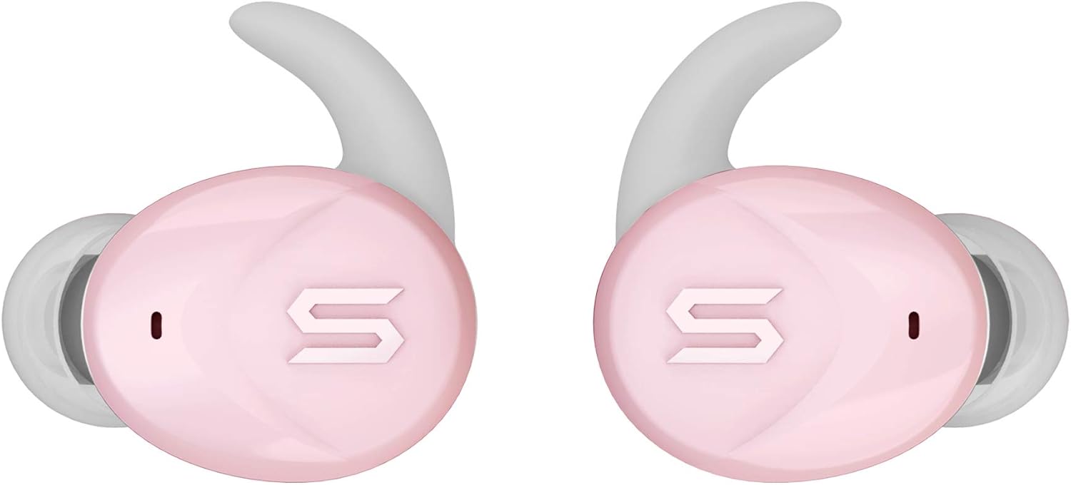 Soul Electronics ST-XS2 high-performance true wireless headphones, Bluetooth earbuds with charging case and microphone. For iPhone iPad Android Smartphone Tablet PC, Laptop Pink