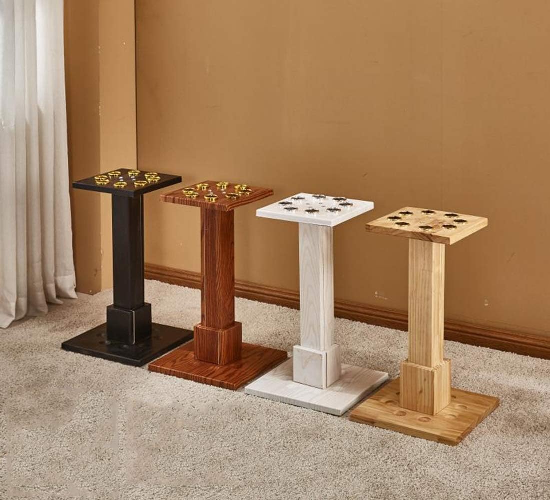 Billiard Cue Holder, Floor Cue Rack Billiard Supplies Display Stand, Holds 8 Cues, for Family Billiard Room, Black/Walnut/White/30x24x55cm