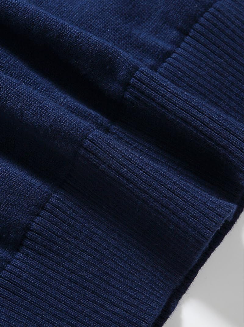Jerséis sin Mangas para Hombre Chalecos de Punto con Cuello en V Jersey de Punto sin Mangas clásico Caballero Cardigans Chaqueta Otoño Invierno Prendas de Punto Pullover