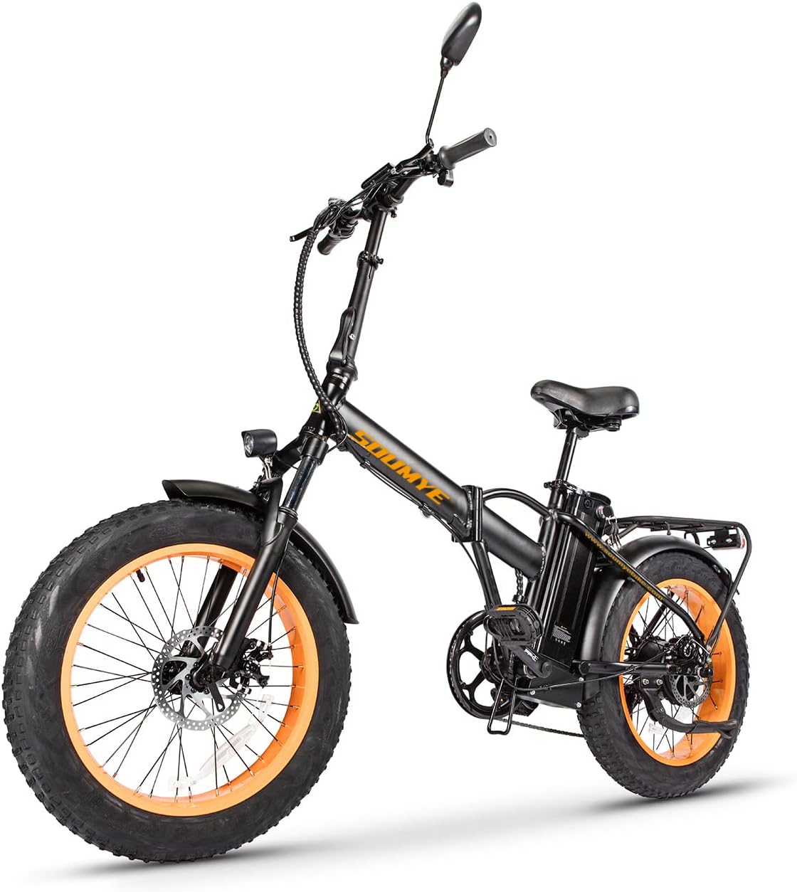 48V500W13AH 20" x4.0 Folding Fat Tire Snow E-Bike Mountain Electric Bicycle Beach Cruiser Foldable Bike