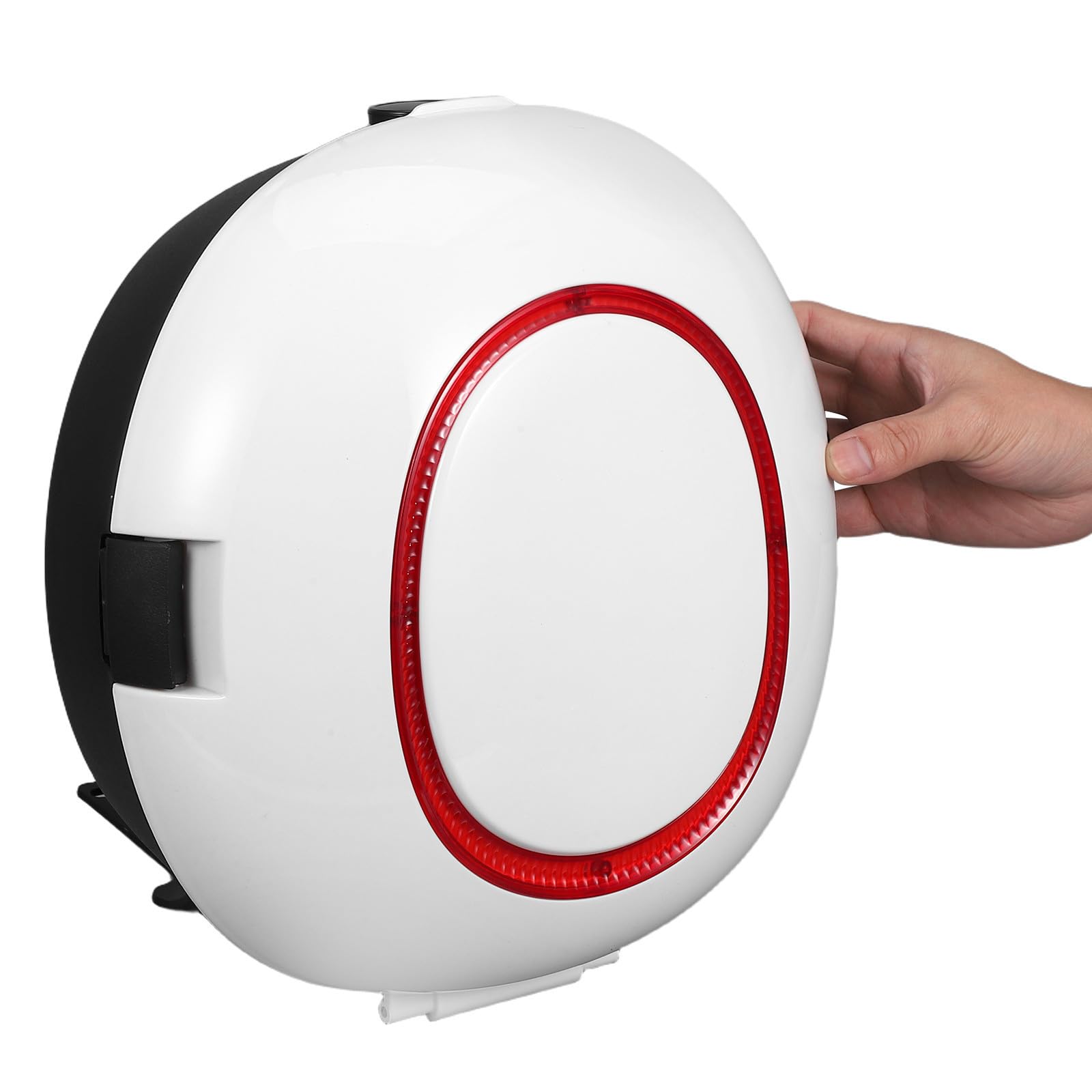 POPETPOP Top Case et Coffre Arrière en ABS pour Moto avec Dossier Rembourré Coffre de Rangement Sécurisé Blanc Adapté aux Scooters Électriques pour Activités de Plein Air