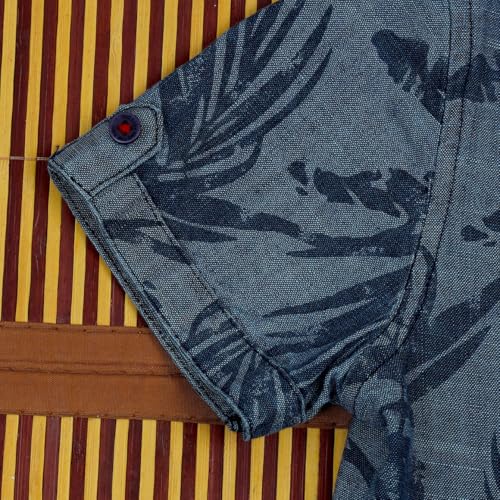 Image of Boys Denim Printed Shirt 2-14 Years