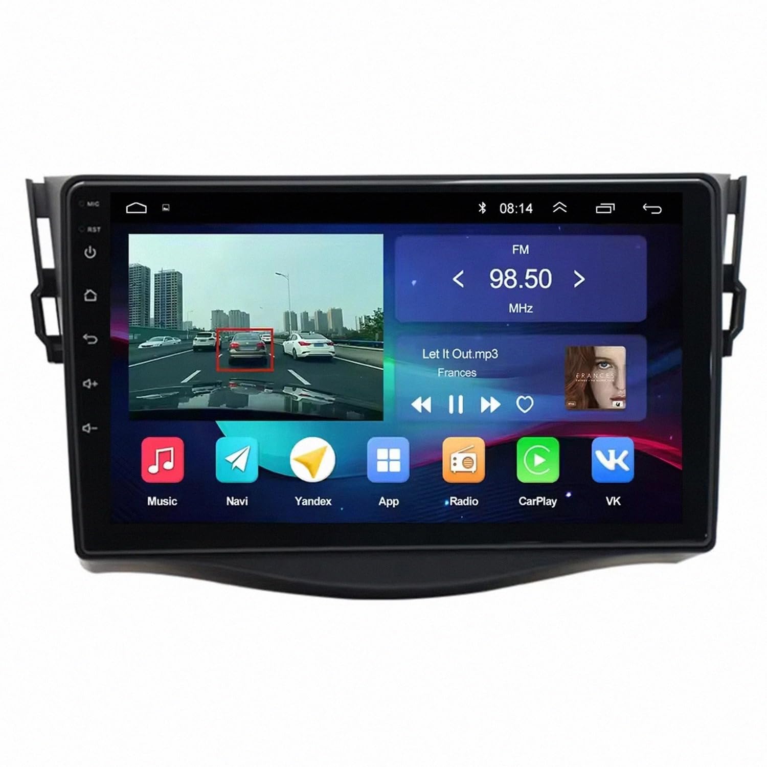Radio coche 2 DIN con Android Auto inalámbrico y Bluetooth para RAV4 8