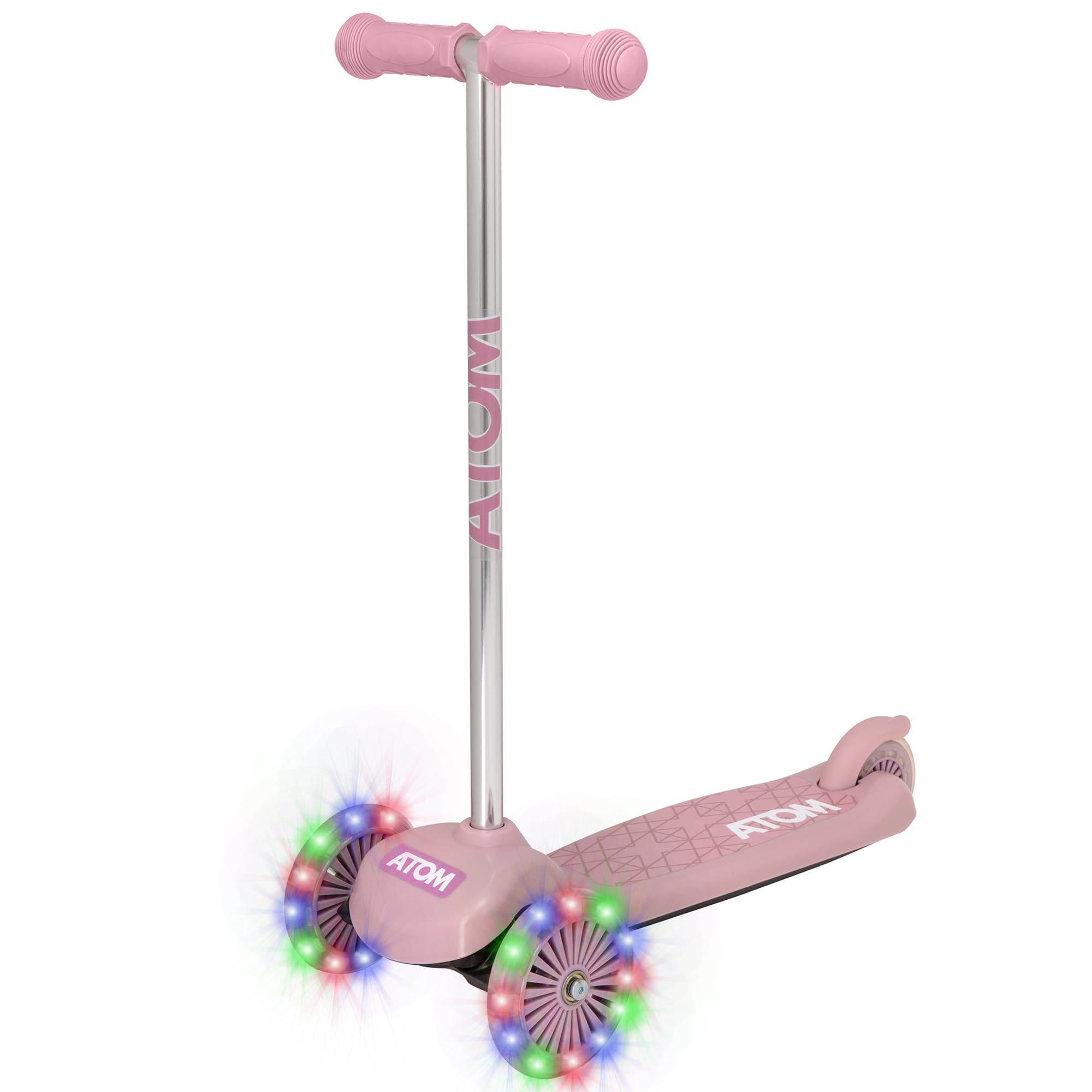 HTI Atom Light-UP Move 'N' Groove Kids Scooter | 3 Wheel Triscooter | Tilt to Turn Direction Three-Wheel Scooter for Toddlers with Light-Up Wheels | 3 Scooter