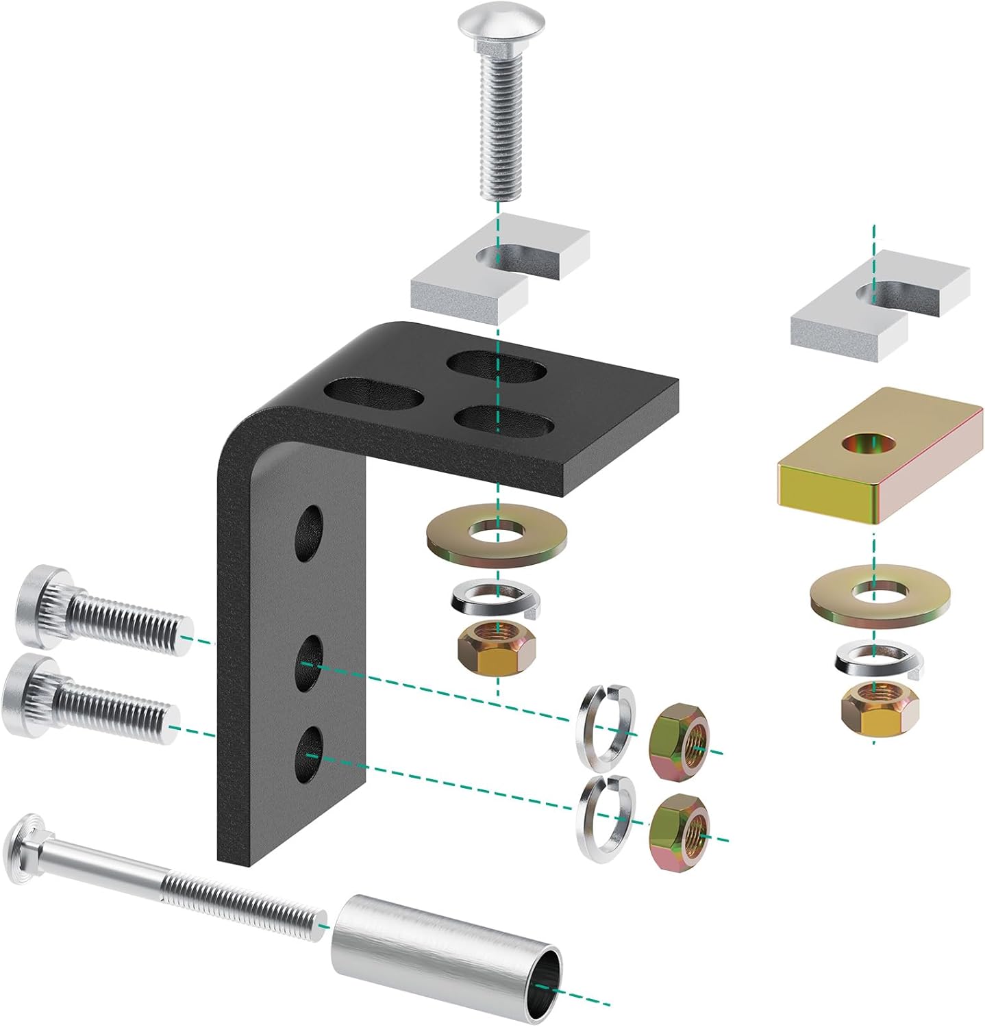 Universal Installation Kit w/Hardware and Brackets Compatible with 5th Wheel Trailer Hitches Installation Kit Replace Reese #30035, 58058 (10 - Bolt Design)