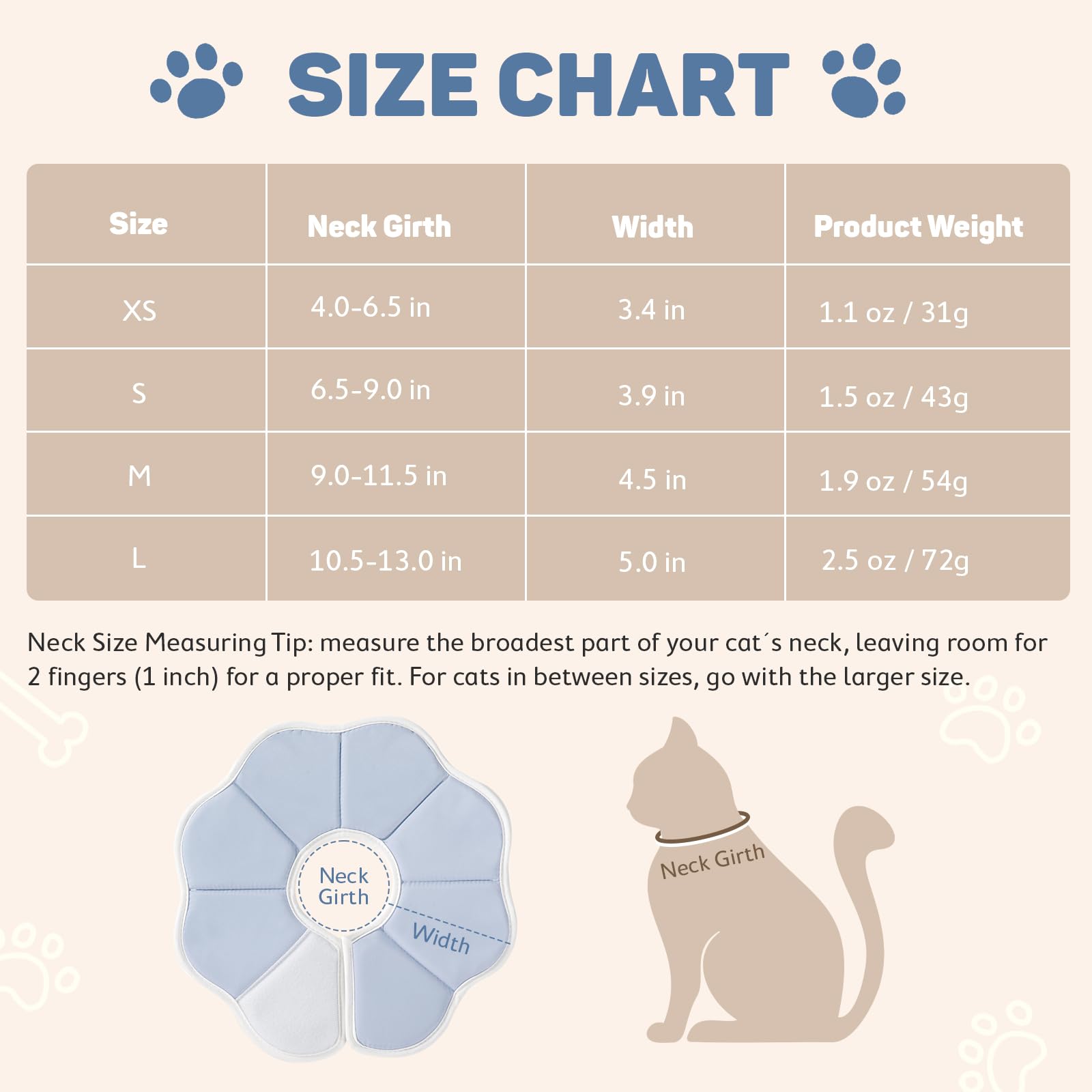 Avont エリザベスカラー 犬用 猫用 ソフト 軽量 手術後 傷口保護 舐め防止 引っ搔き防止 （グレー）