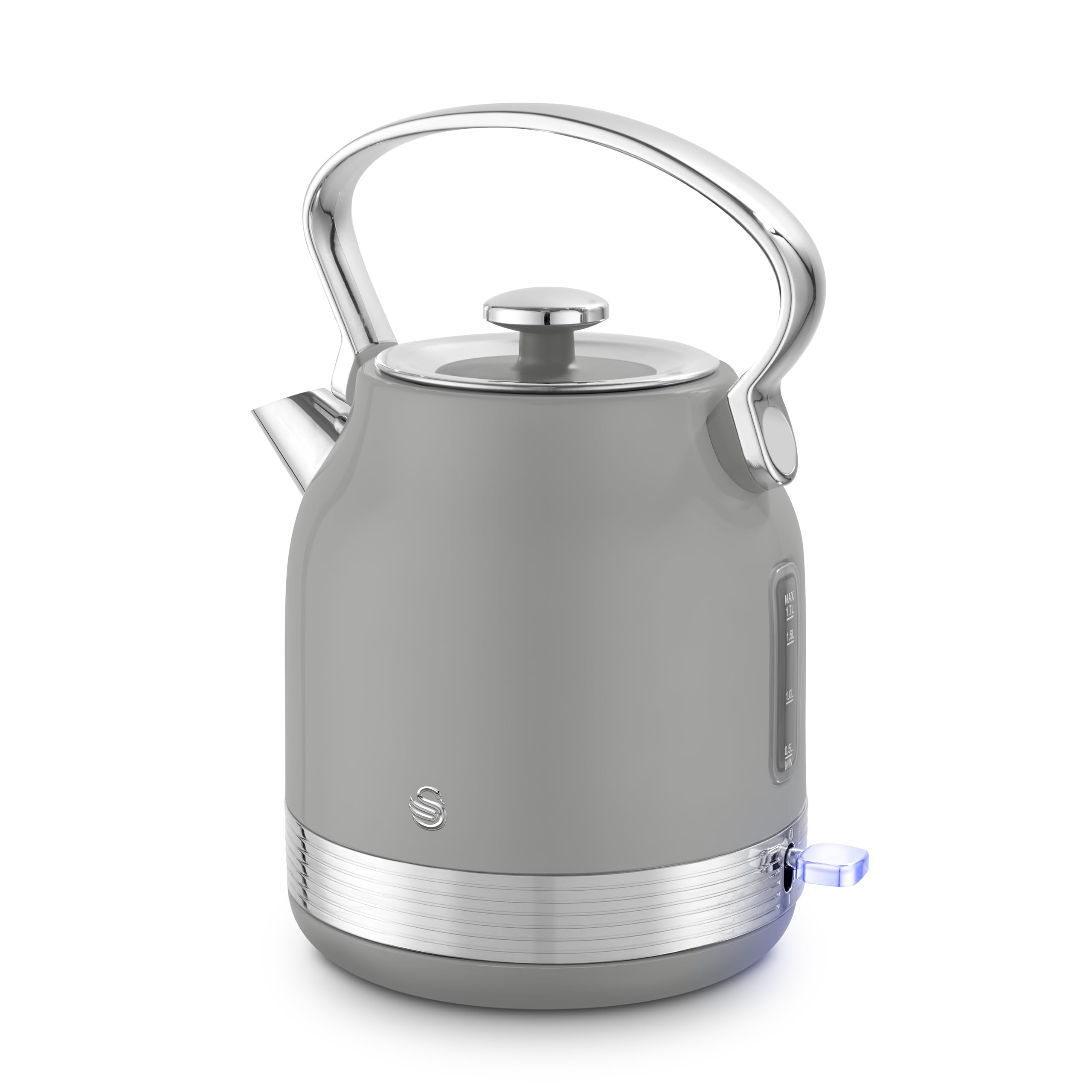 Swan Grey Retrorevive Traditional Kettle In | Size: A
