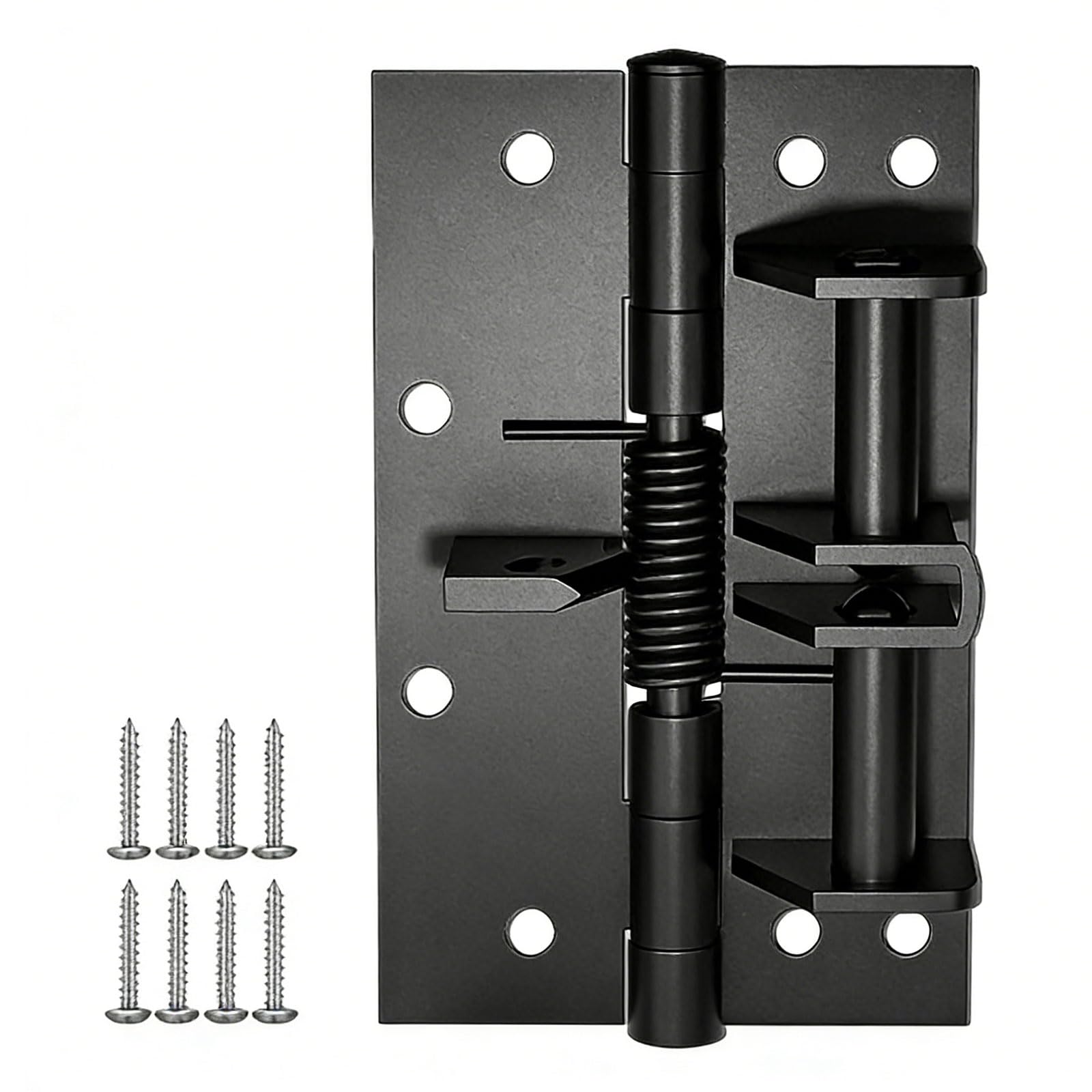 Msioytog Black Duty Stainless Steel Auto Closing Hinge With Adjustable Tension & Smooth Quiet Operate For Furniture Door Erosion Resistant Joint