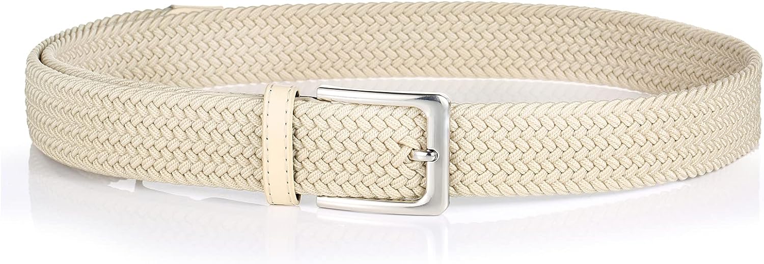 Elastic Braided Belt, 1 3/8", Woven Stretch Belt for Golf Casual Jeans Shorts Pants - Image 4