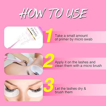 TDANCE Lash Primer for Lash Extensions 10ml / Professional Use Only / Eyelash Extension Primer Protein Clean / Increase Adhesive Bonding Power Retention (Lash Primer، 10ml)
