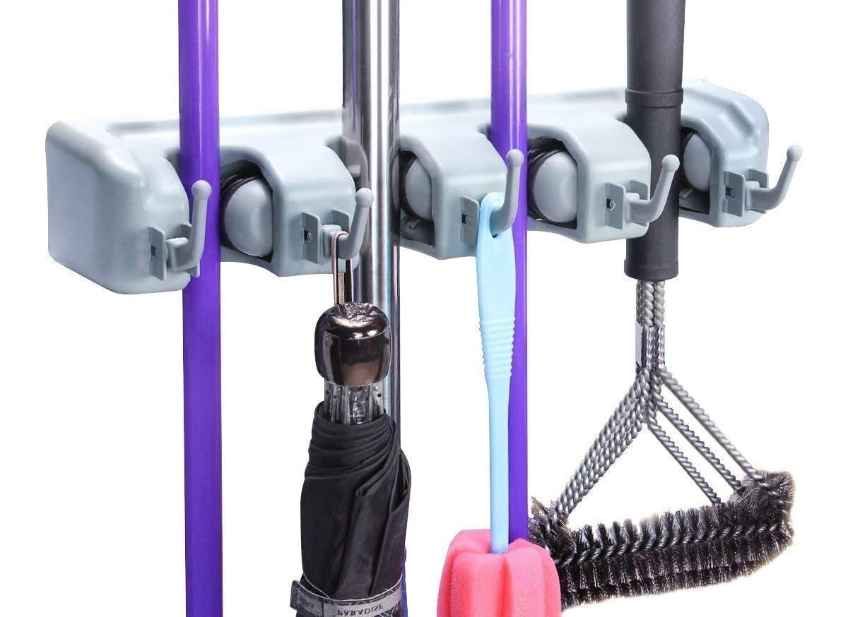 See full amazon price history chart for Tekzie Plastic Wall Mounted Hanger Organizer 4 Positions Broom and Mop Holder Stand, with 5 Hooks and Holds Up to 9 Tools. (Multicolour) Tekzie Plastic Wall Mounted Hanger Organizer 4 Positions Broom and Mop Holder Stand, with 5 Hooks and Holds Up to 9 Tools. (Multicolour) (B0BL1MYFGG) Amazon Price History, Amazon Price Tracker
