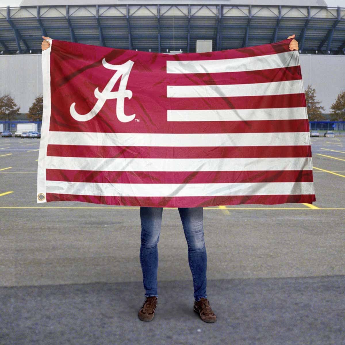 Alabama Crimson Tide Stars and Stripes Nation Flag