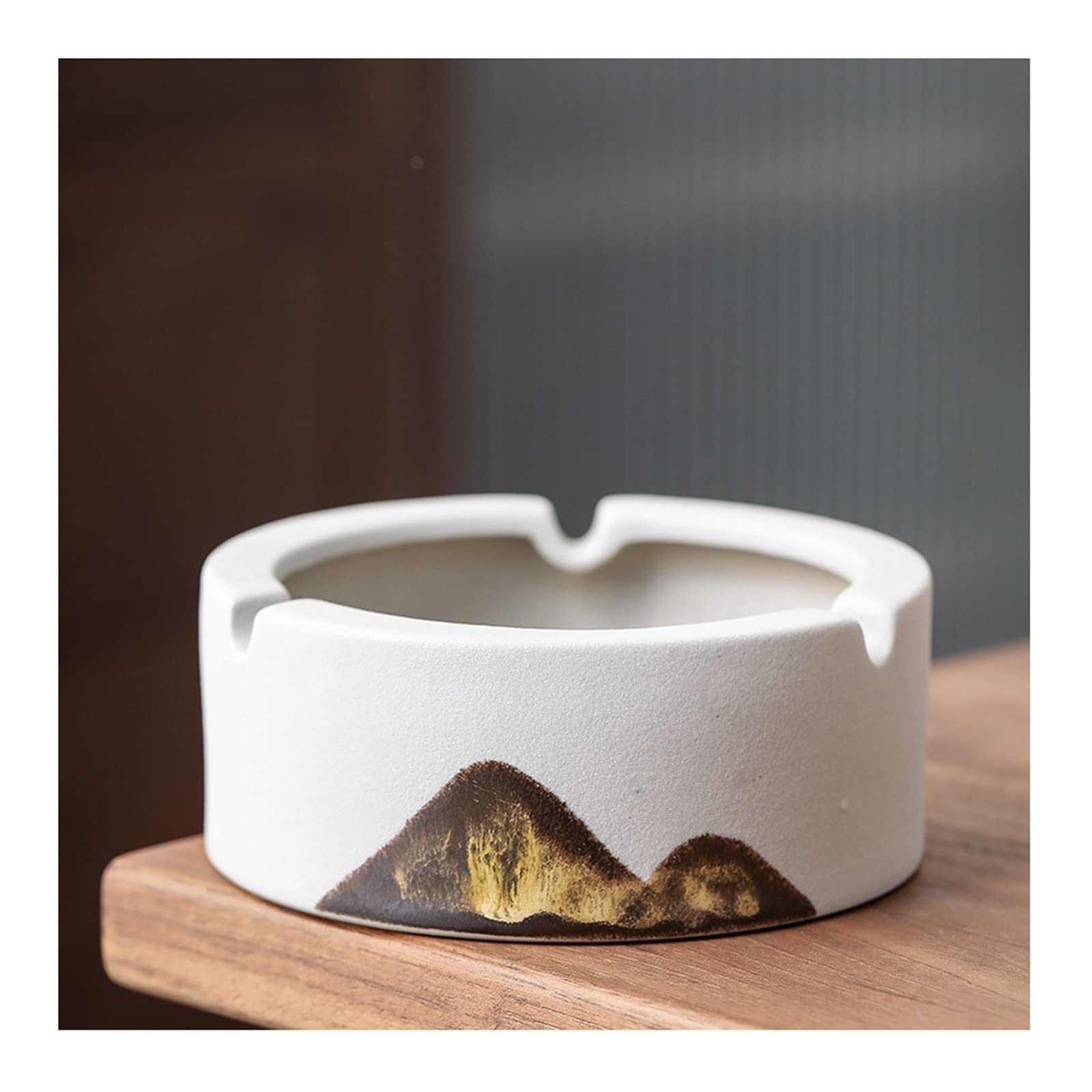 Ashtray Ceramic Ash Tray Sets for Cigarettes Cigarette Windproof Outdoor Desktop