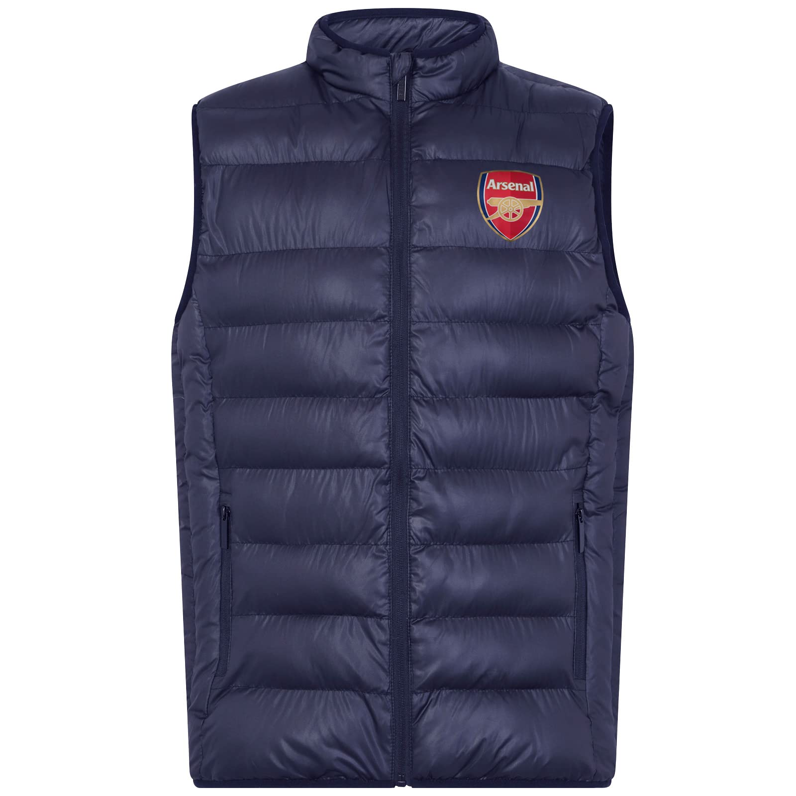 Arsenal FC Official Football Gift Mens Padded Body Warmer Gilet Navy Small