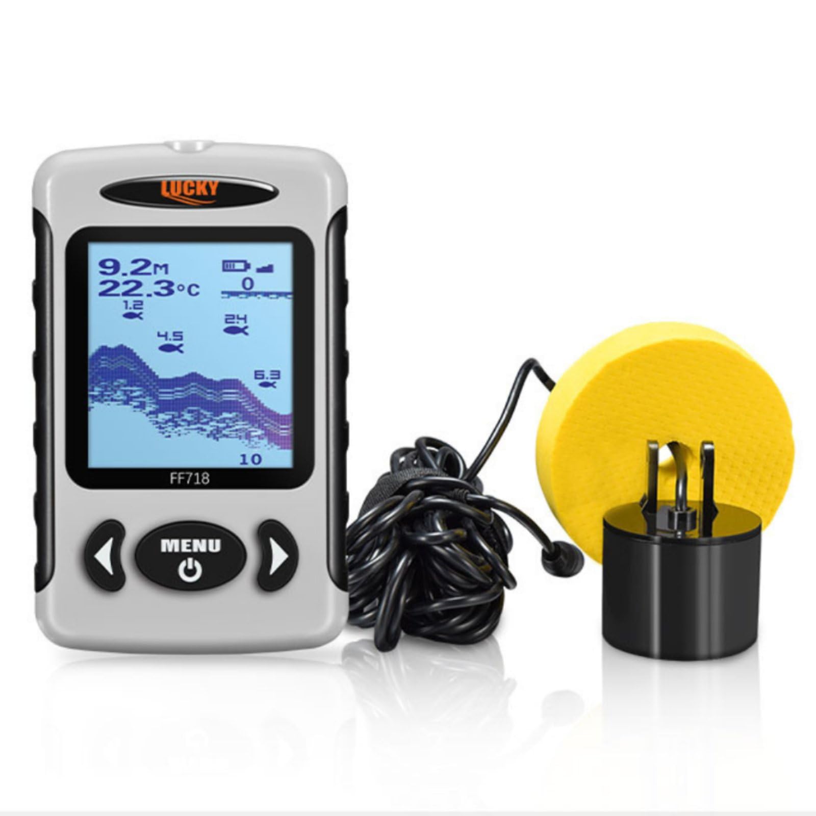 Dot Matrix Angler Detector Clear Display Echo-Sounder Angler Detector Water Depth Reading for Fishermen, Ff718|Sporting Goods | Fishing | Fishfinders-image-10