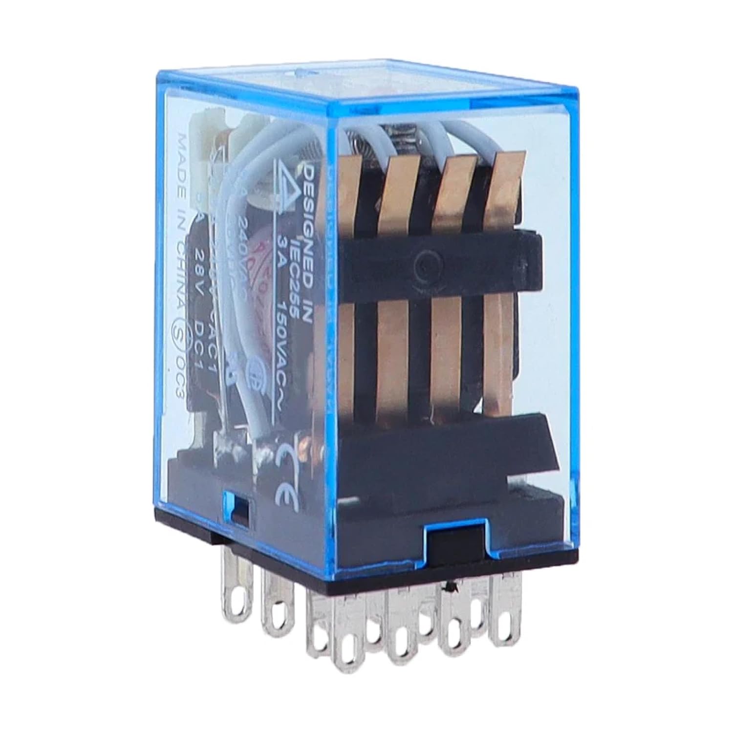 General Purpose 4PDT Relay, 14-Pin, Multi-Voltage 12V/24V/110V/220V AC/DC, MY4 Series (12V AC)