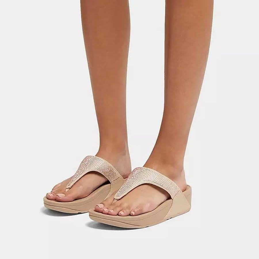 Amazon.co.jp: FitFlop Women's LULU Crystal Embellished Toe Post Sandal,  latte beige, 23.5 cm : Clothing, Shoes \u0026 Jewelry