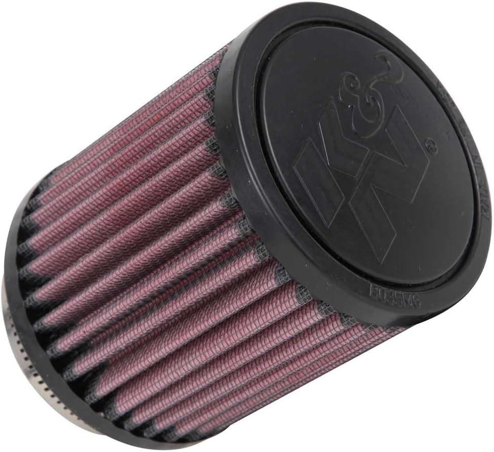 Image of K&N High-Flow Original Lifetime Universal Clamp-On Air Filter:High Performance,Premium,Washable,:Flange Diameter:2.4375 In, Filter Height: 4 In, Flange Length:0.625In,Shape:Round,RU-0800,(Pack of 6)