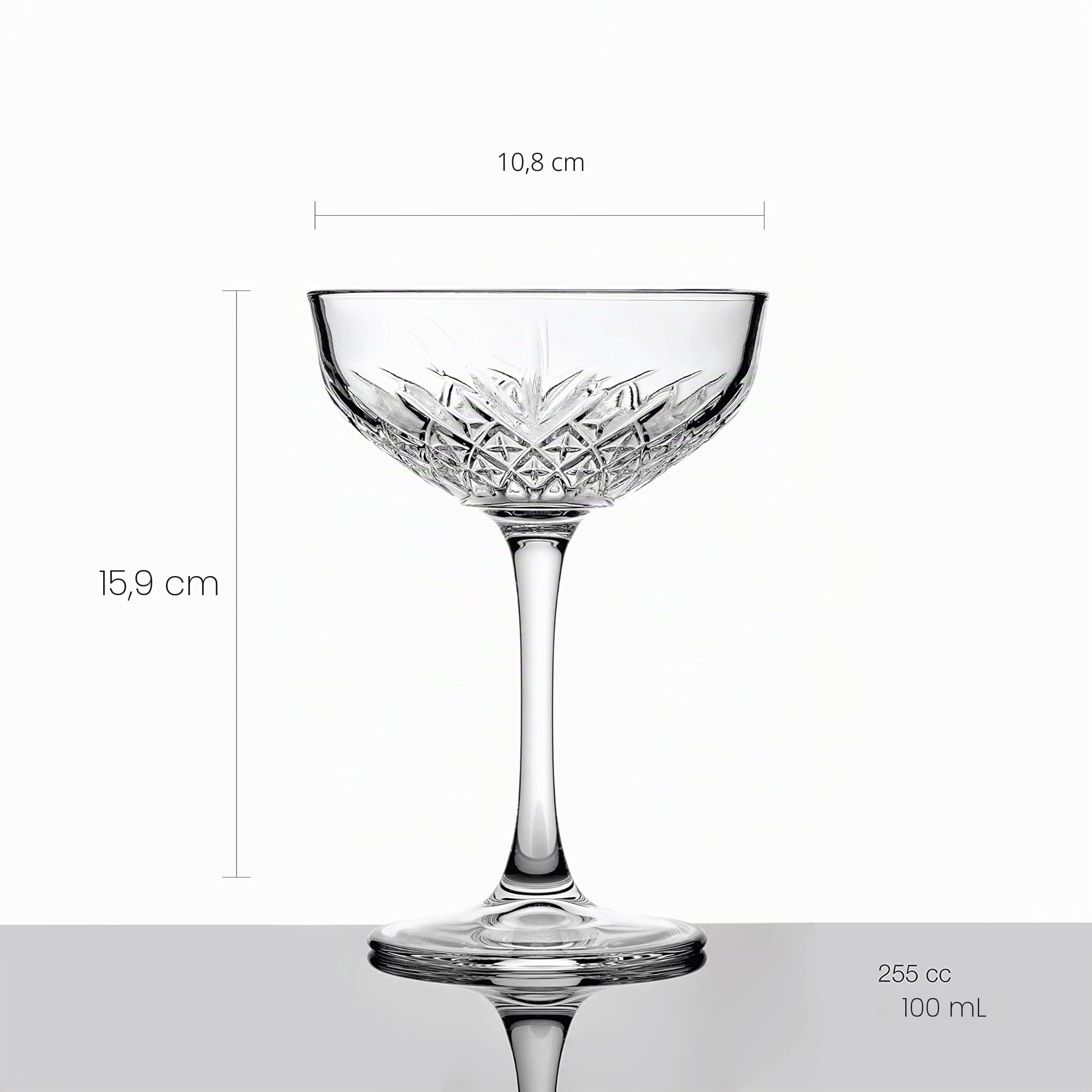 PASABAHCE Set 4 Coppe Timeless Champagne 27 Arredo Tavola