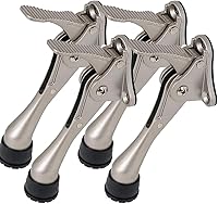 Vista 28 de Tope de puerta de un solo toque, sujeta-puertas, topes de puerta resistentes, para la parte inferior de la puerta, con puntas de goma de altura