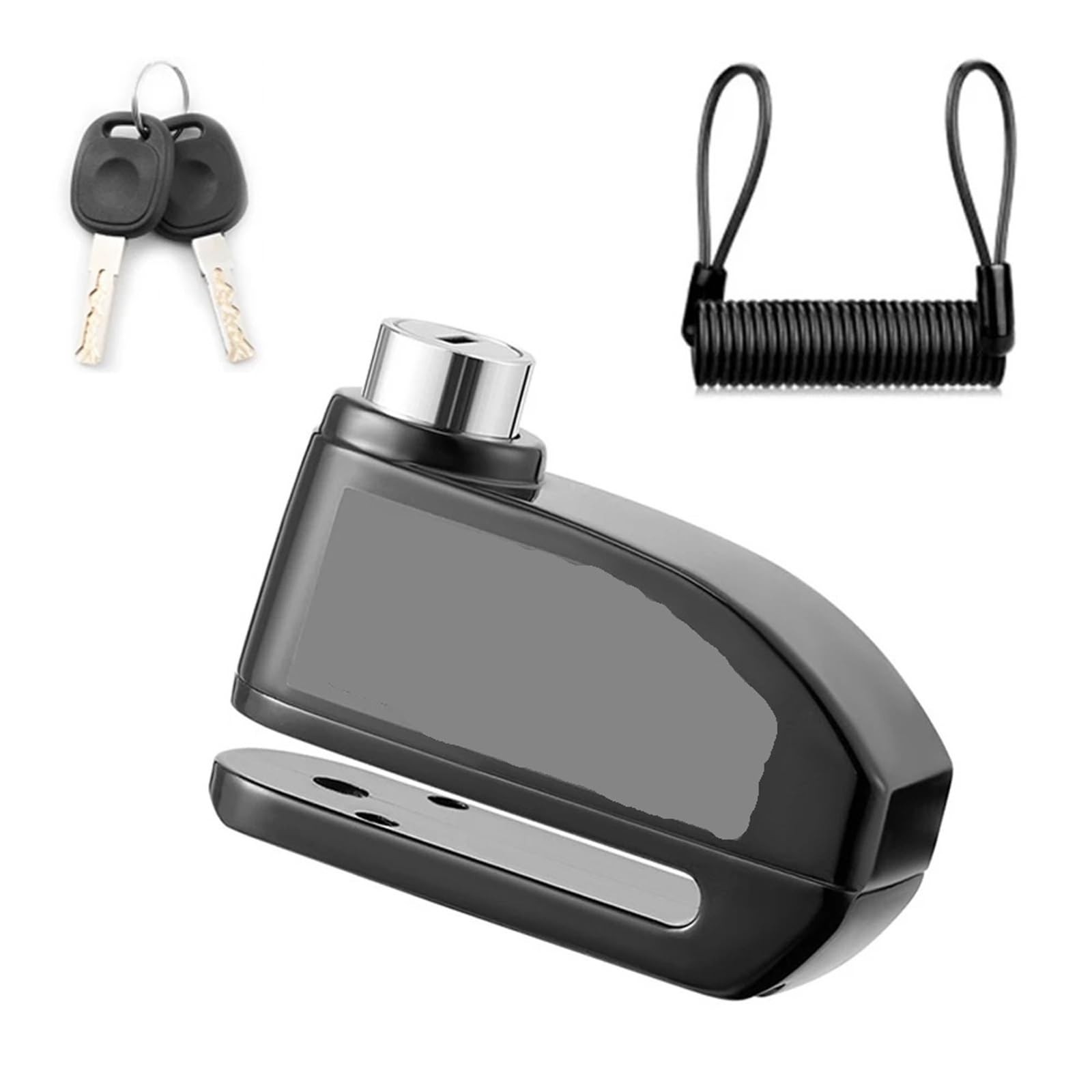 Motorcycle Handlebar Lock Motorcycle Alarm Disc Brake Lock Security Moto Wheel Disk Padlock Waterproof 110dB Loud Anti Theft Alarma Motorbike Lock Security(Black)