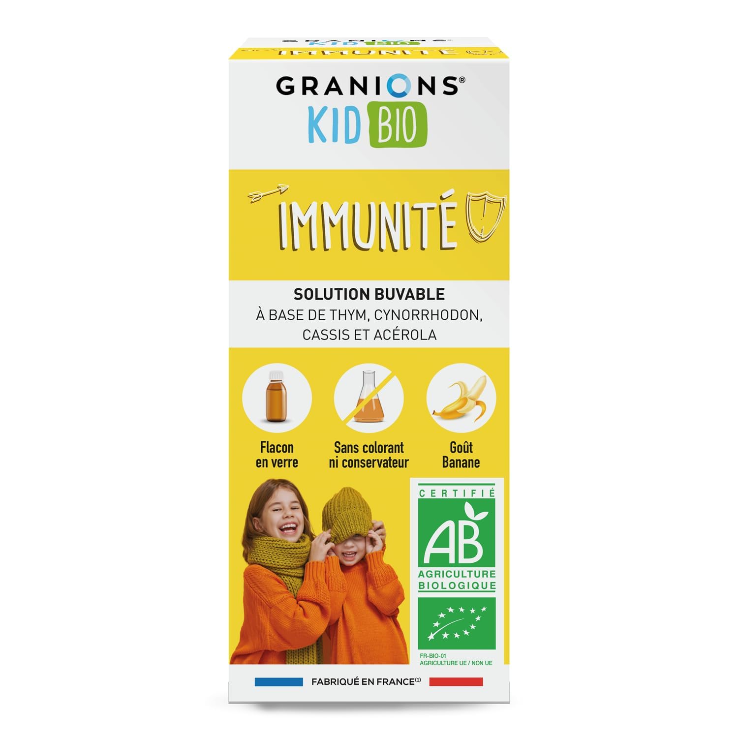 Granions - Kid - Sirop Immunité - Bio - Acerola - Gout Banane - 125 ml