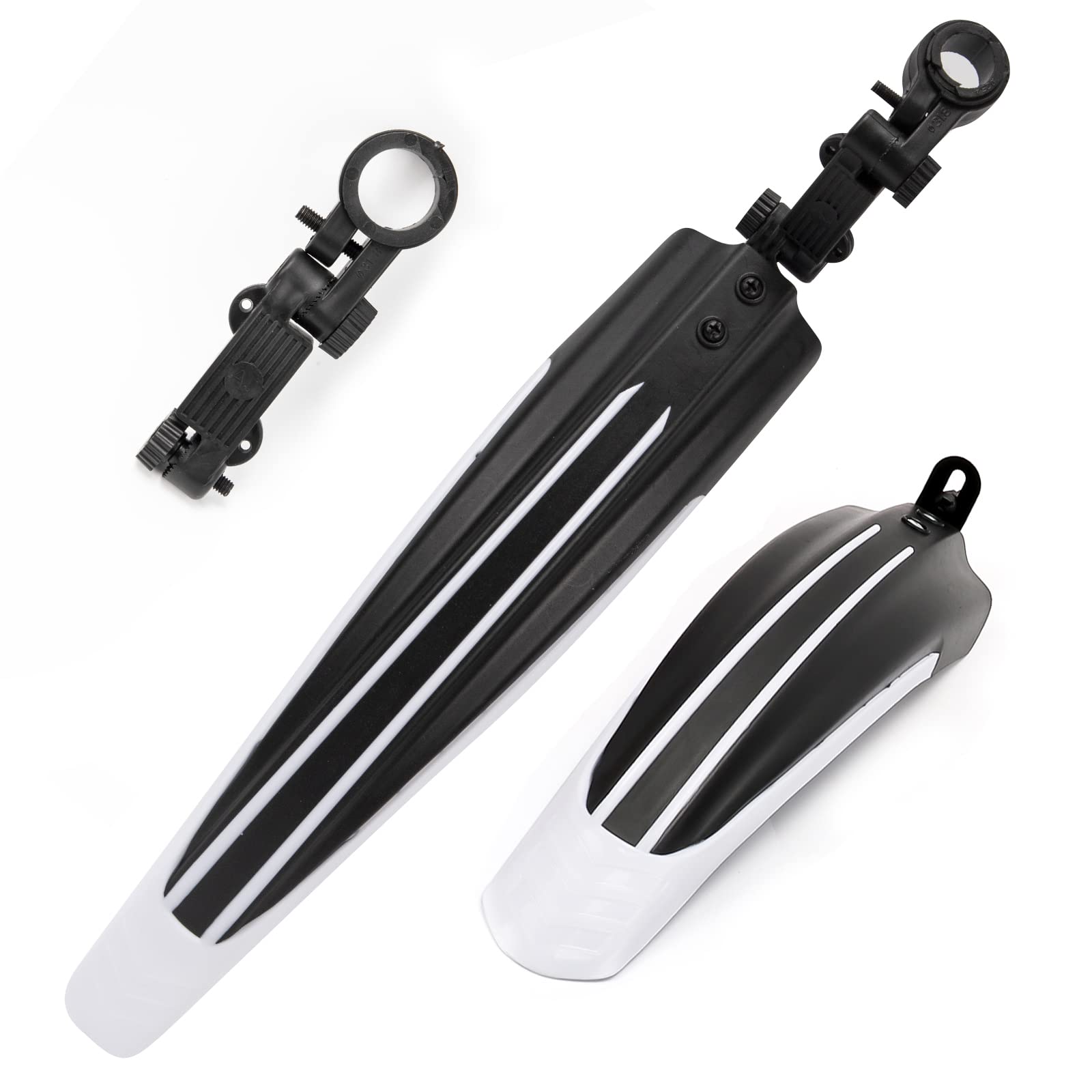 ioutdoor Fahrrad Schutzbleche Set mit 8M DIY Reflektierendem Klebeband, 2-Teilig Verstellbarem Verdicken MTB Schutzbleche Vorne und Hinten, für MTB Citybike 20