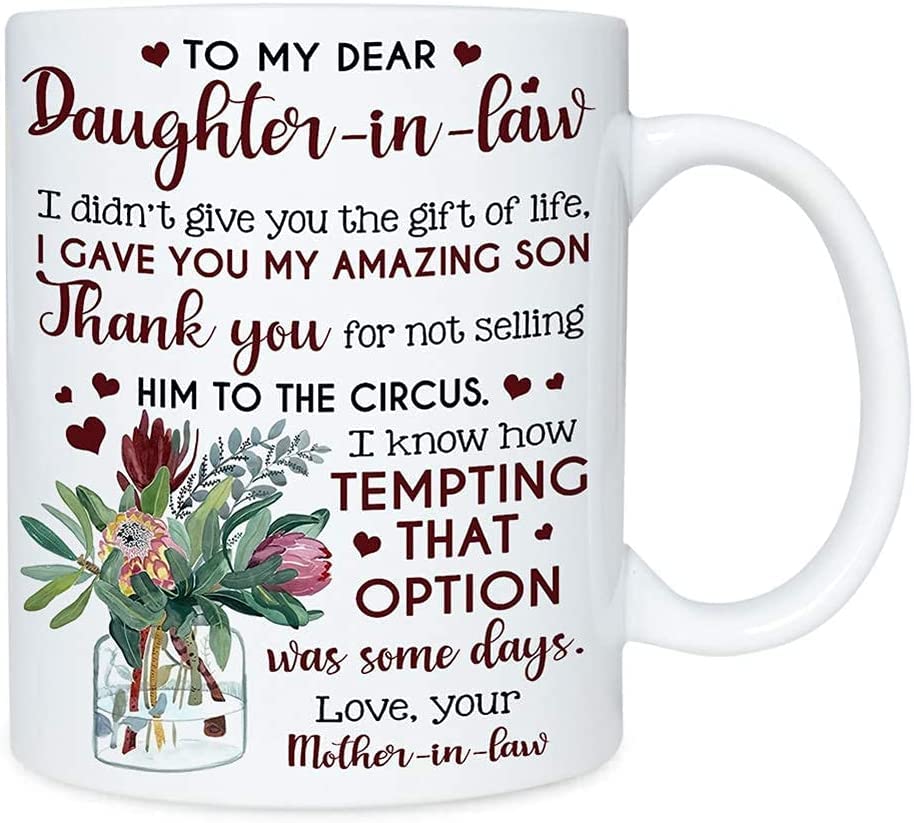 Daughter-in-Law Gift: Amazing Son from Mother-in-Law Ceramic Cup, 11oz