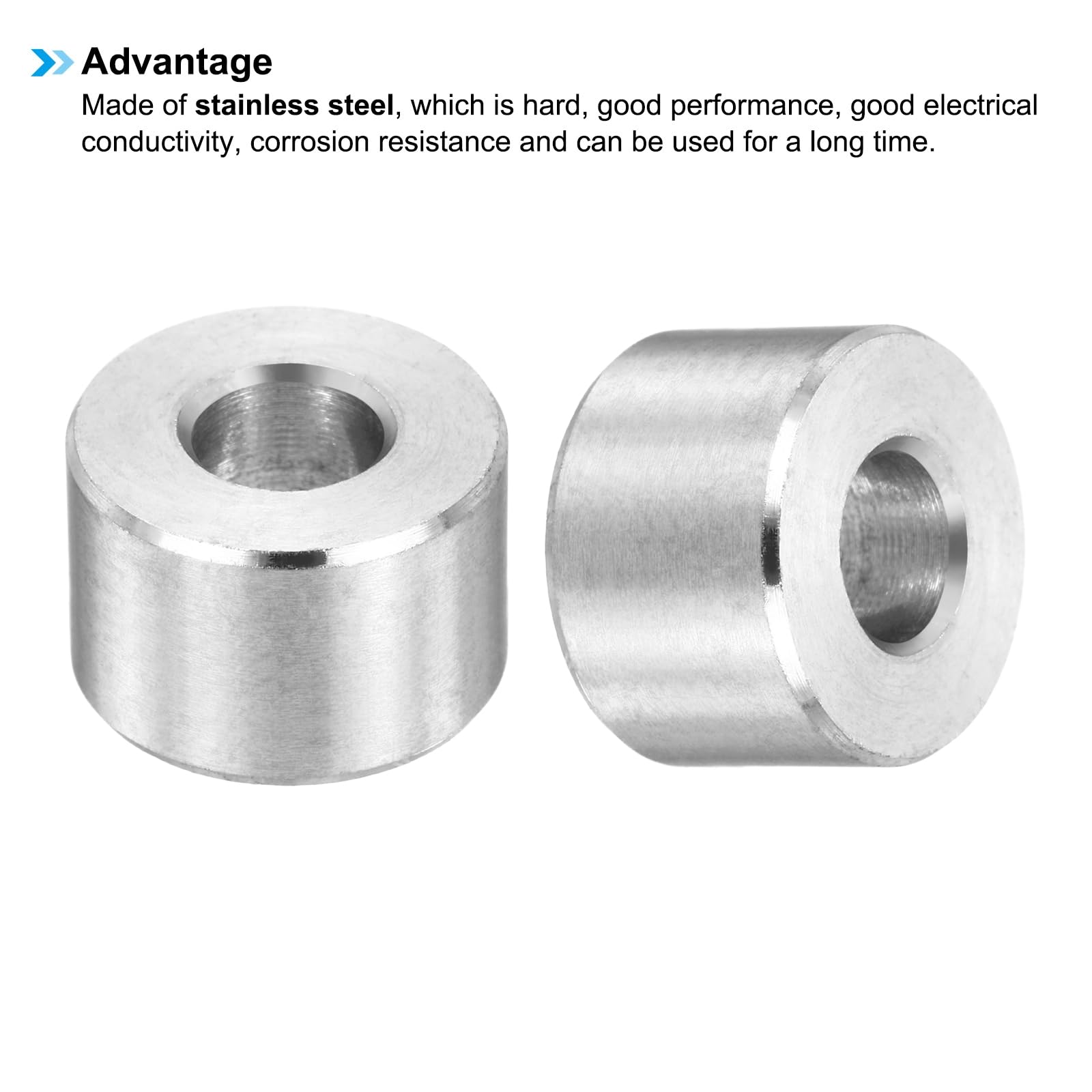 PATIKIL M6 Stainless Steel Spacers, 12Pcs Metal Spacer 6mm ID x 14mm OD x 9mm L Screw Standoff for 1/4" or M6 Screw - Image 4