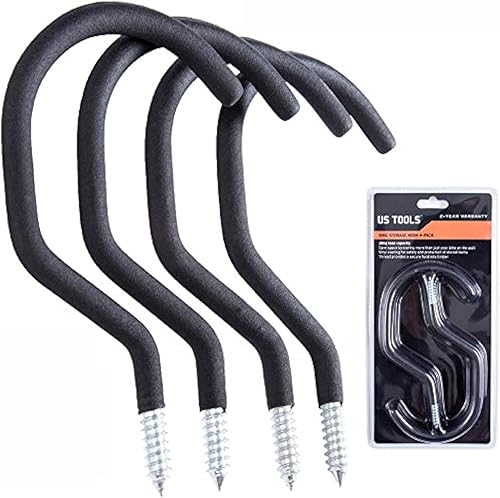 Ganchos para bicicletas, gancho de almacenamiento/garaje, soporte para bicicleta, paquete de 4 ganchos de montaje para bicicleta, ganchos de pared