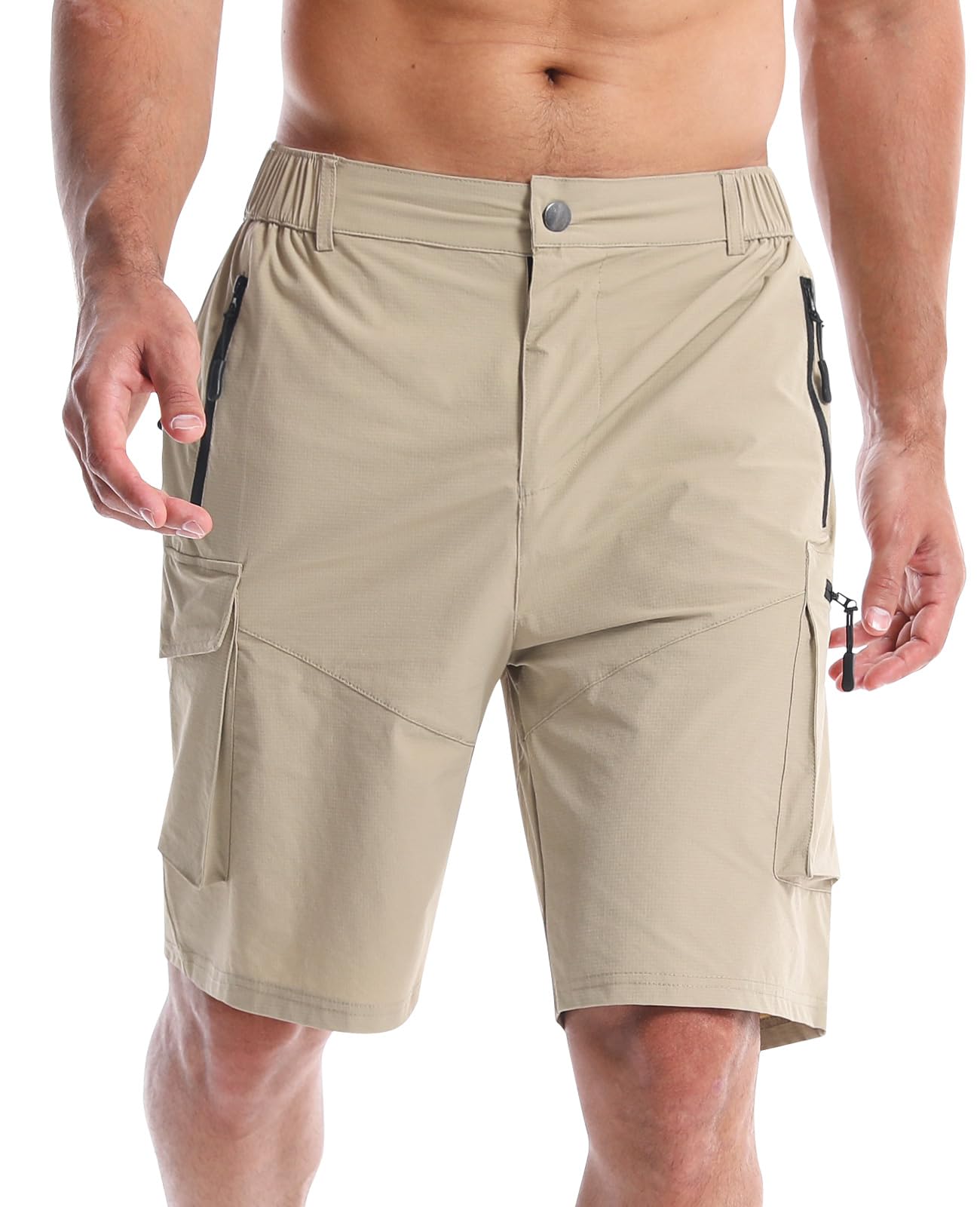 Bermuda Shorts Homme Cargo Travail Poche Zippée Randonnée Sport