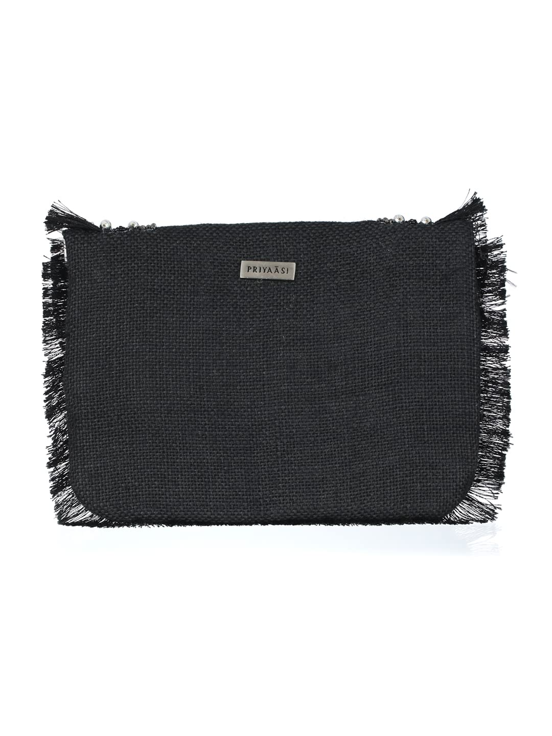 Priyaasi Jute Coin Embellished Handmade Sling Bag for Women - Stylish, Trendy, Antique, Casual Crossbody Bag with Detachable Chain, Magnetic Closure, Black - Image 5 thumbnail