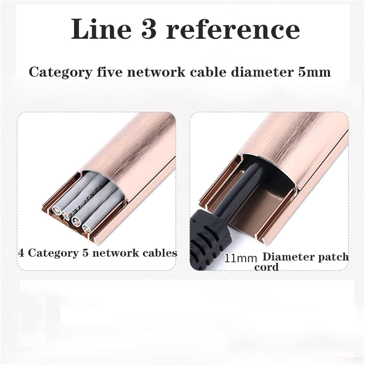 Cord Cover,Cord Covers for Wires on Floor, Cable Covers for Wires Wall, Cord Covers Hider for Floor Wall Mounted Tv Self Adhesive(Brushed Rose,No. 2)