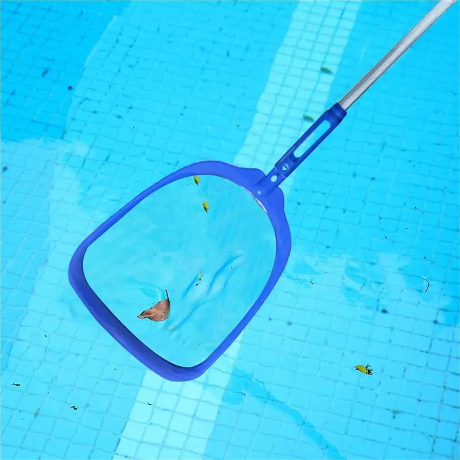 Pool-Skimmer, Whirlpool-Skimmernetz mit Stange, tragbares Pool-Reinigungswerkzeug 3-teiliger Verbindungsstange, Pool-Handskimmer Für Teich