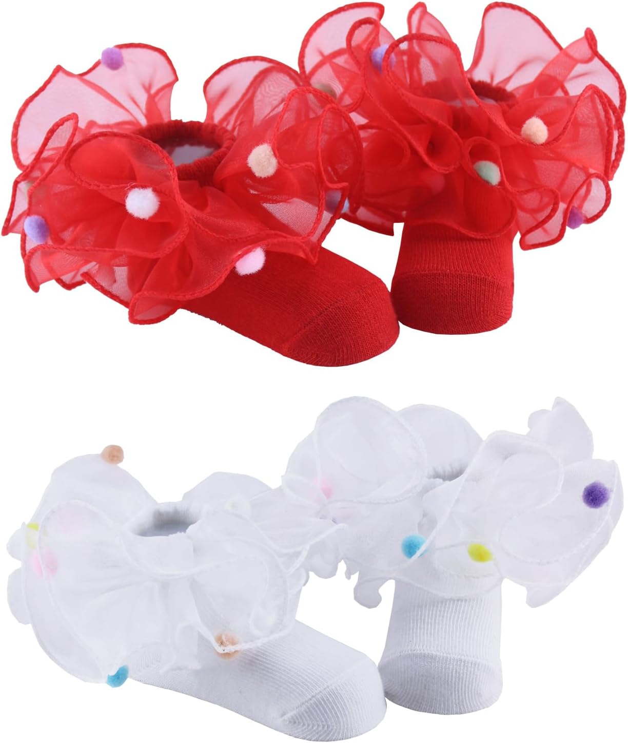 Little Baby Girl Princess Lace Ruffles Socks Set - Image 4