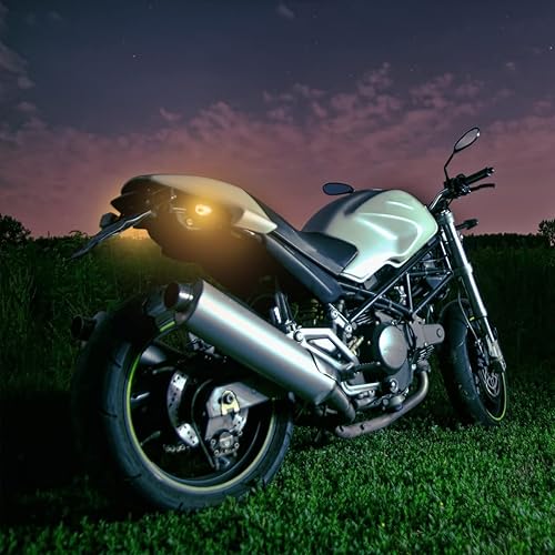 Miniatura 5 de 4 luces indicadoras de giro para motocicleta, bombillas LED de 12 V, lámpara de giro para motocicleta, freno ámbar en forma de rombo, luz de
