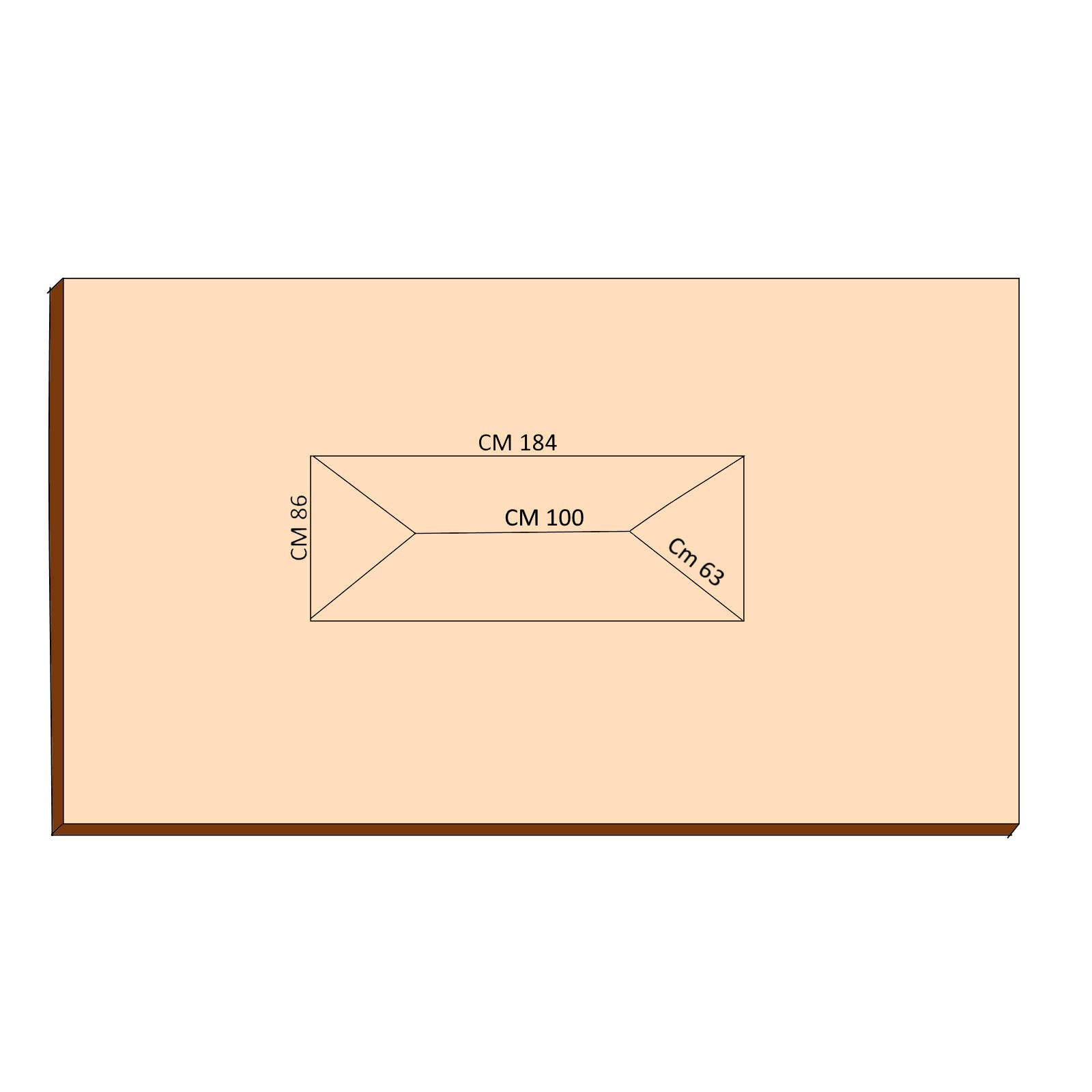 BricoShopping® Telo di ricambio superiore TOP in sostituzione per gazebo 3x4 3 x 4 ALTO spessore IMPERMEABILE CON SFIATO a camino air vent airvent tetto copertura per esterno 380g/mq con bordura onda