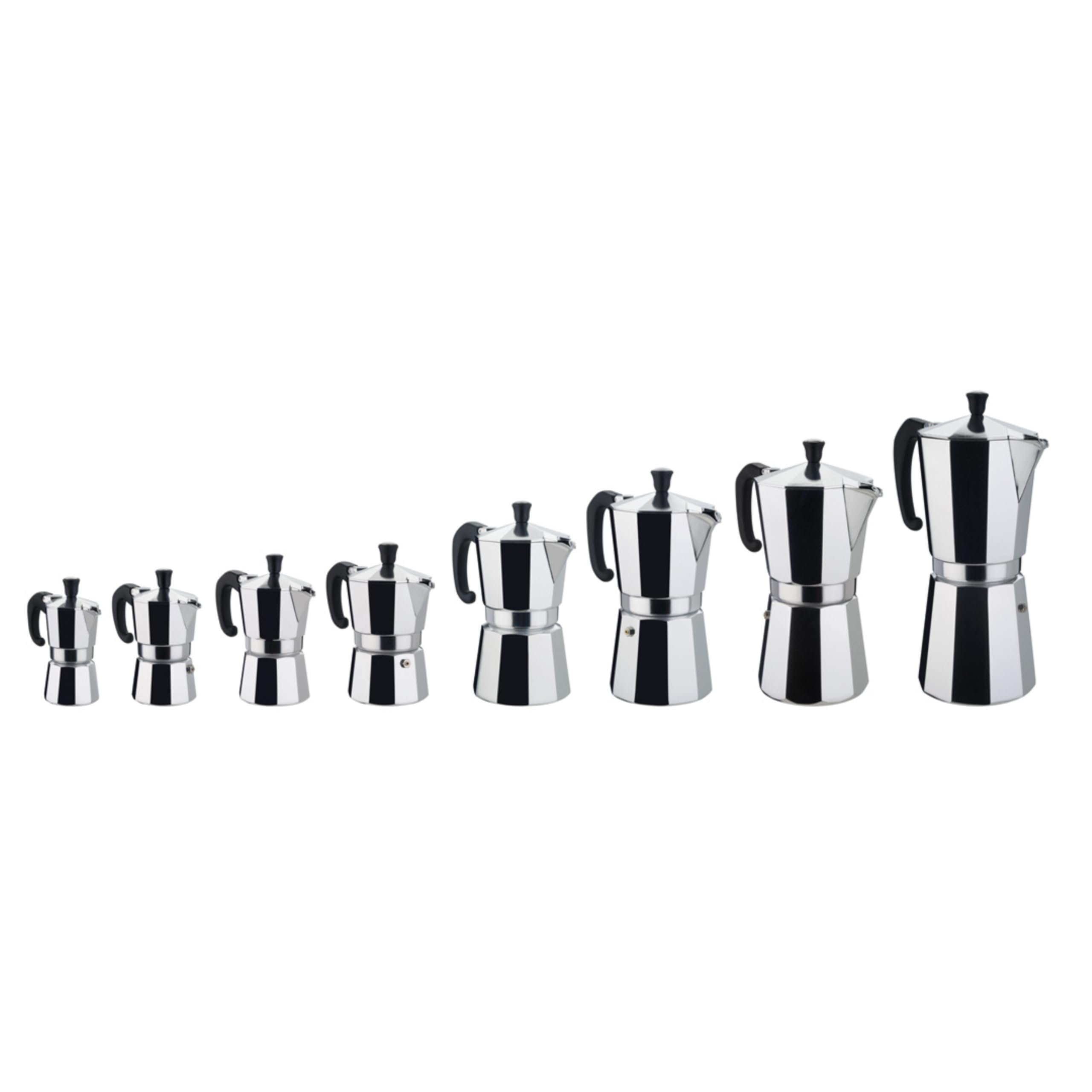 FOREVER Miss Moka Prestige 12 tazas | Cafetera Moka de aluminio | Máquina tradicional para casa, camping y exterior | Con junta de silicona higiénica de alta resistencia
