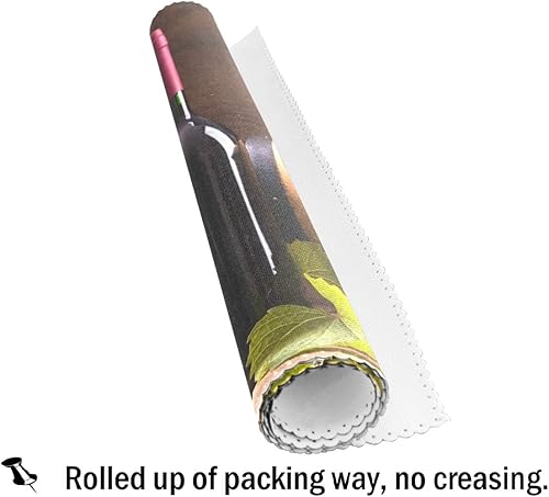 Miniatura 6 de visesunny Juego de 4 manteles individuales con patrón de madera para copas de vino, uvas, manteles individuales antideslizantes para decoración de