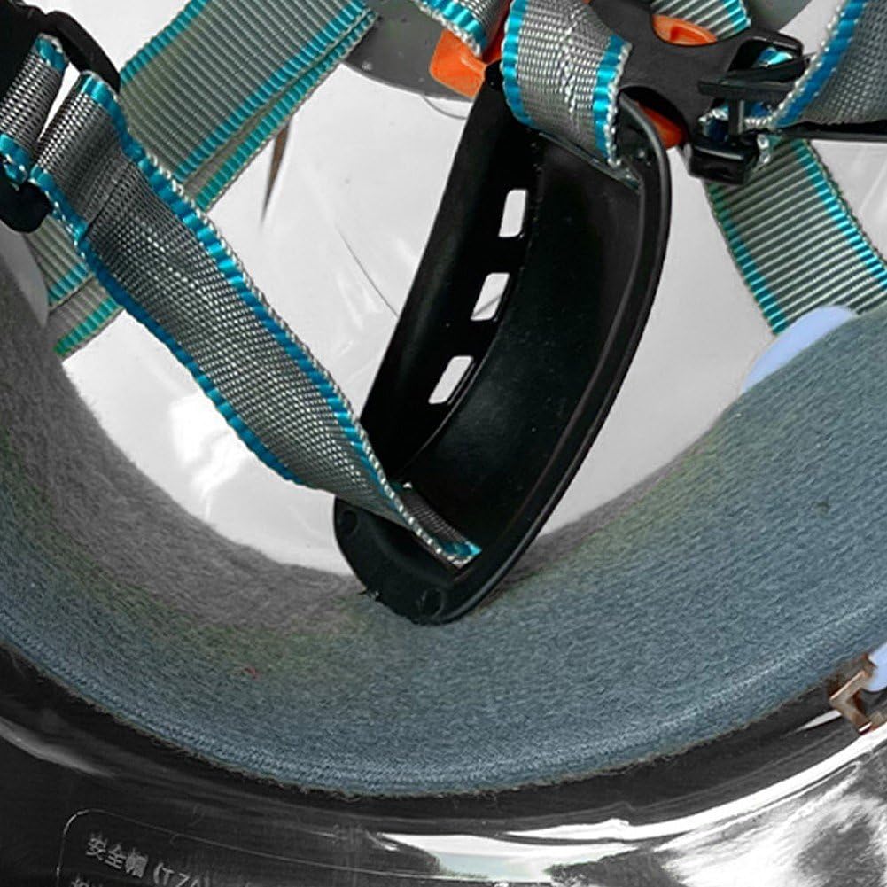Przezroczysty przemysłowy kask ochronny, kask ochronny budowlany, kask ochronny dla pracowników, regulowany daszek ochronny do leśnictwa, pracowników budowlanych