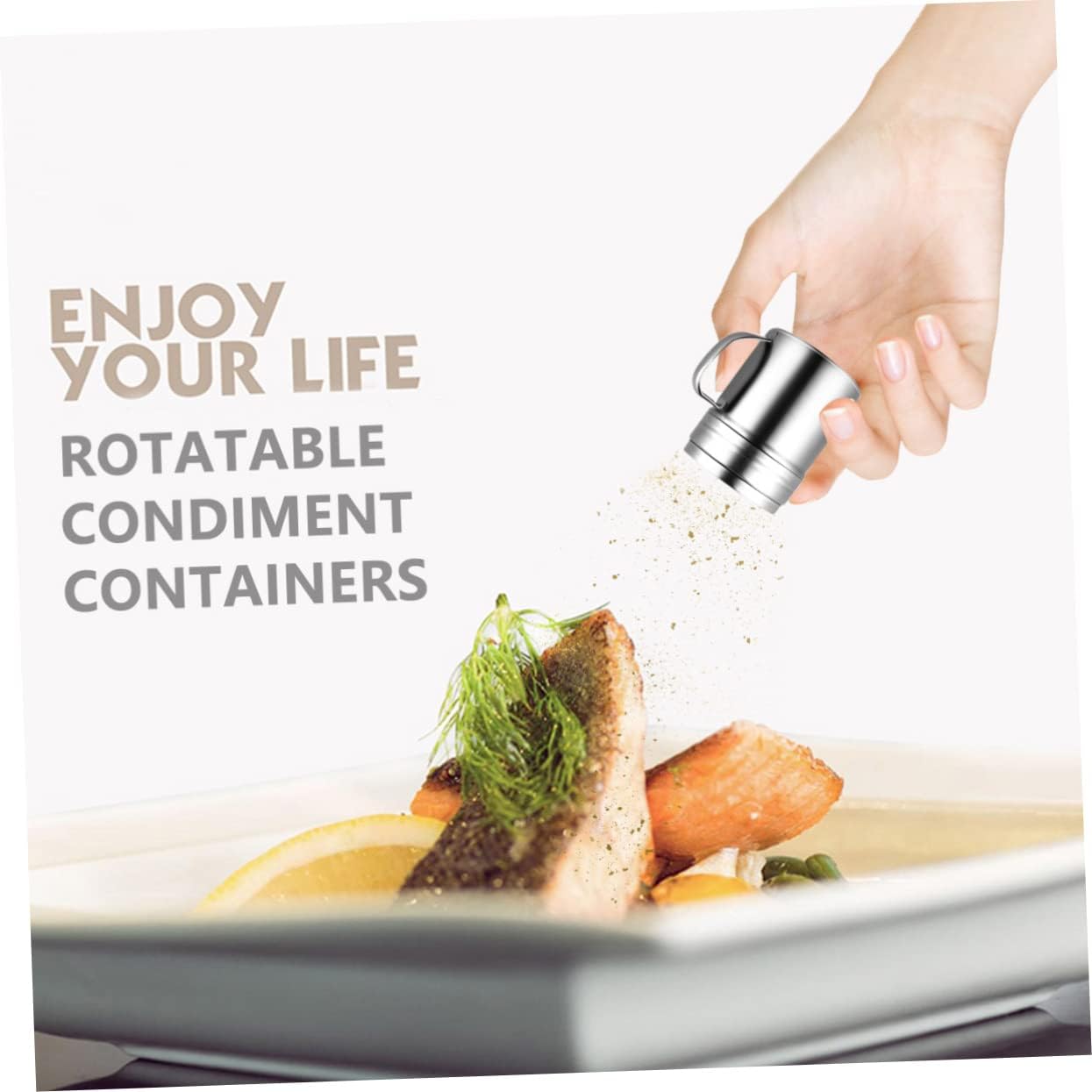 ABOOFAN 4pcs Seasoning Shaker Bottles Stylish Pepper Pots Salt Pepper Mills Multipurpose Condiment Box for Kitchen